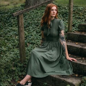 Hearts and Found Linen Bonnie Dress